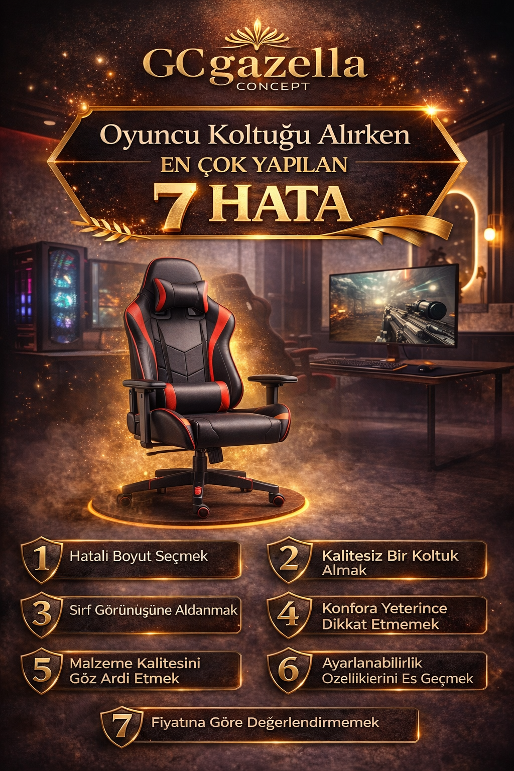 Oyuncu Koltuğu Alırken En Çok Yapılan 7 Hata