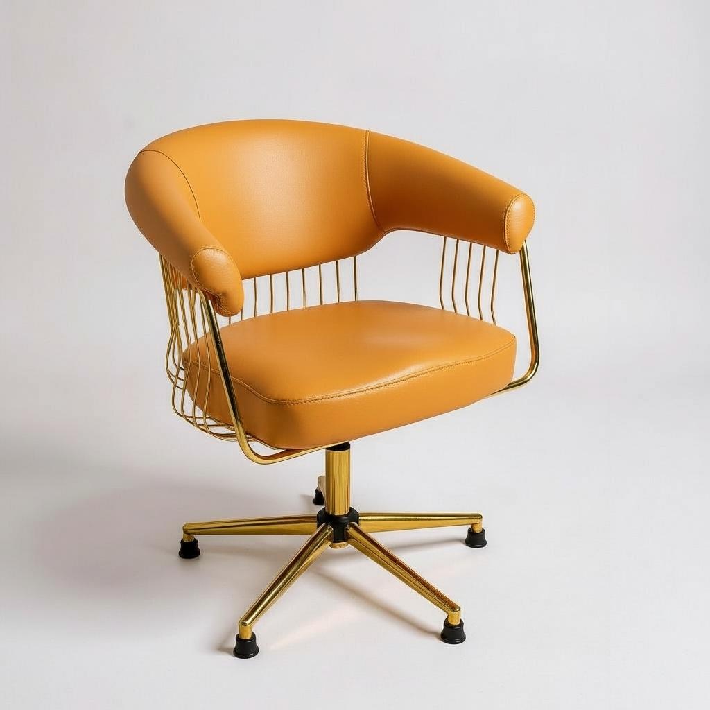 Kauför Tarama ve Saç Kesim Koltuğu – Gold telli Turuncu