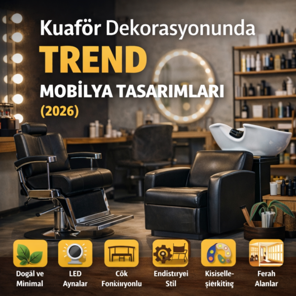Kuaför Dekorasyonunda Trend Mobilya Tasarımları