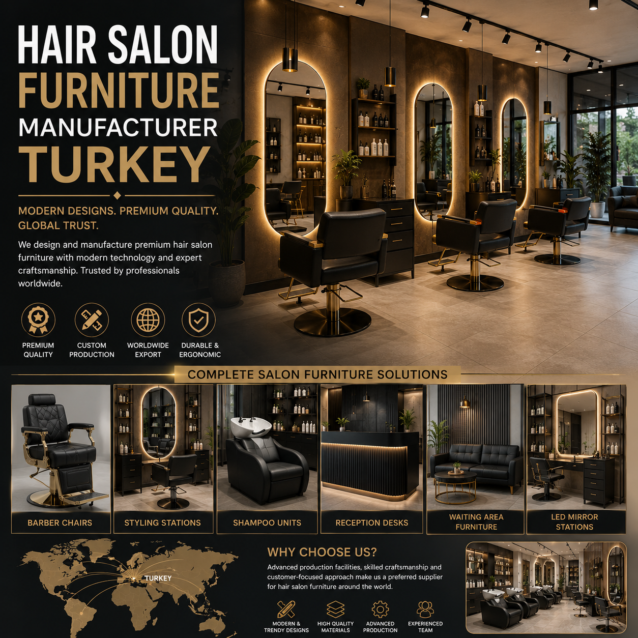 Hair Salon Furniture Manufacturer Turkey
