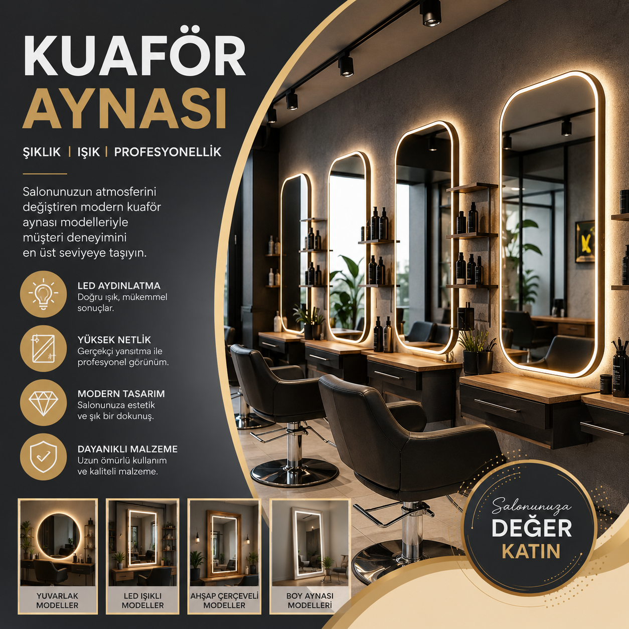 Kuaför Aynası Modelleri