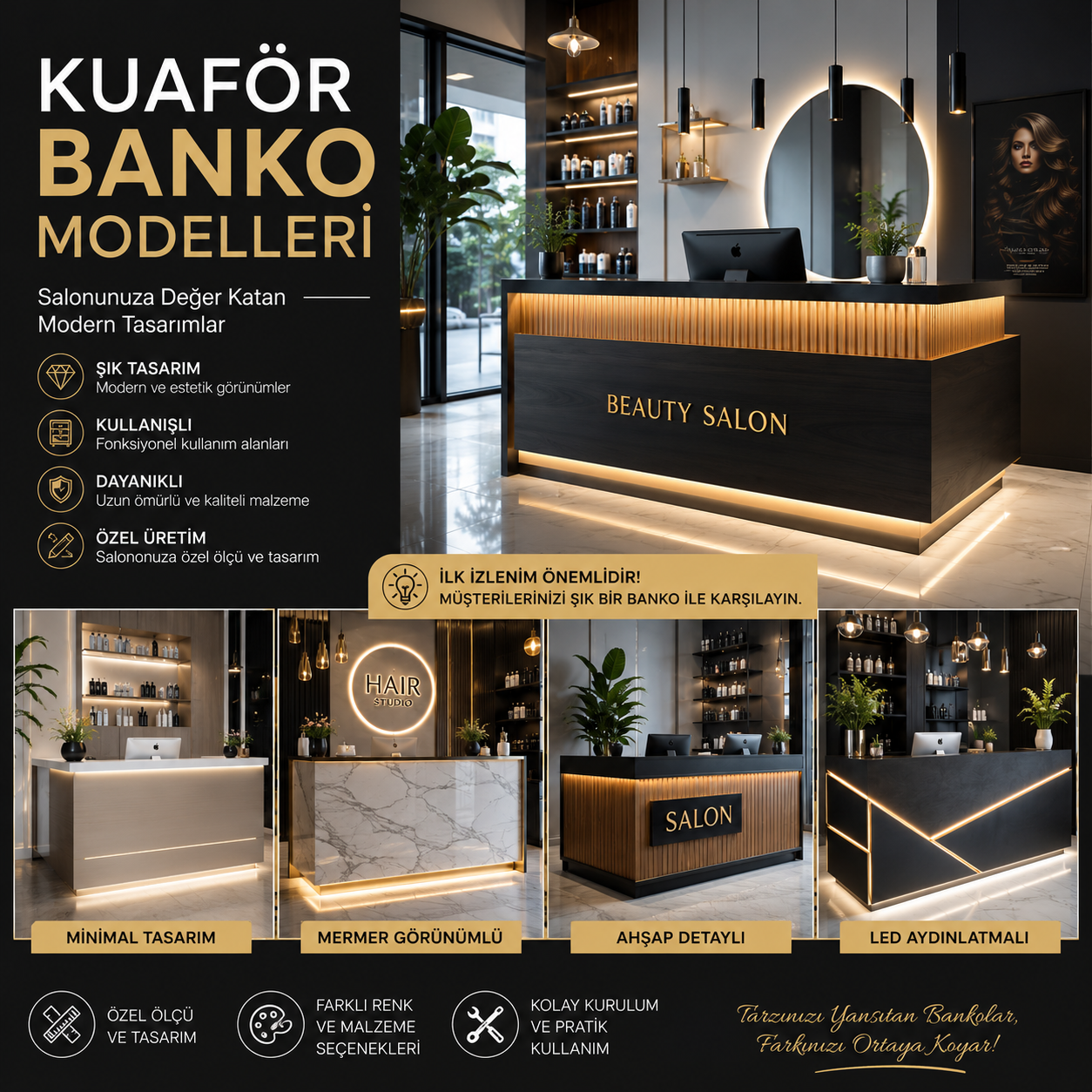 Kuaför Banko Modelleri