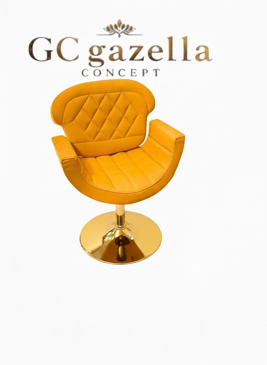 Kuaför Saç Kesim Koltuğu - Sarı Tepsi ayak sarı gazella concept