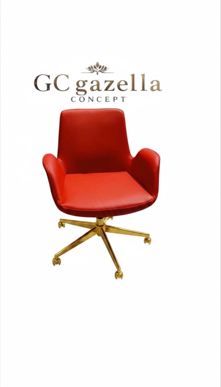 Ofis Çalışma Koltuğu - sarı yıldız ayak kırmızı gazellaconcept