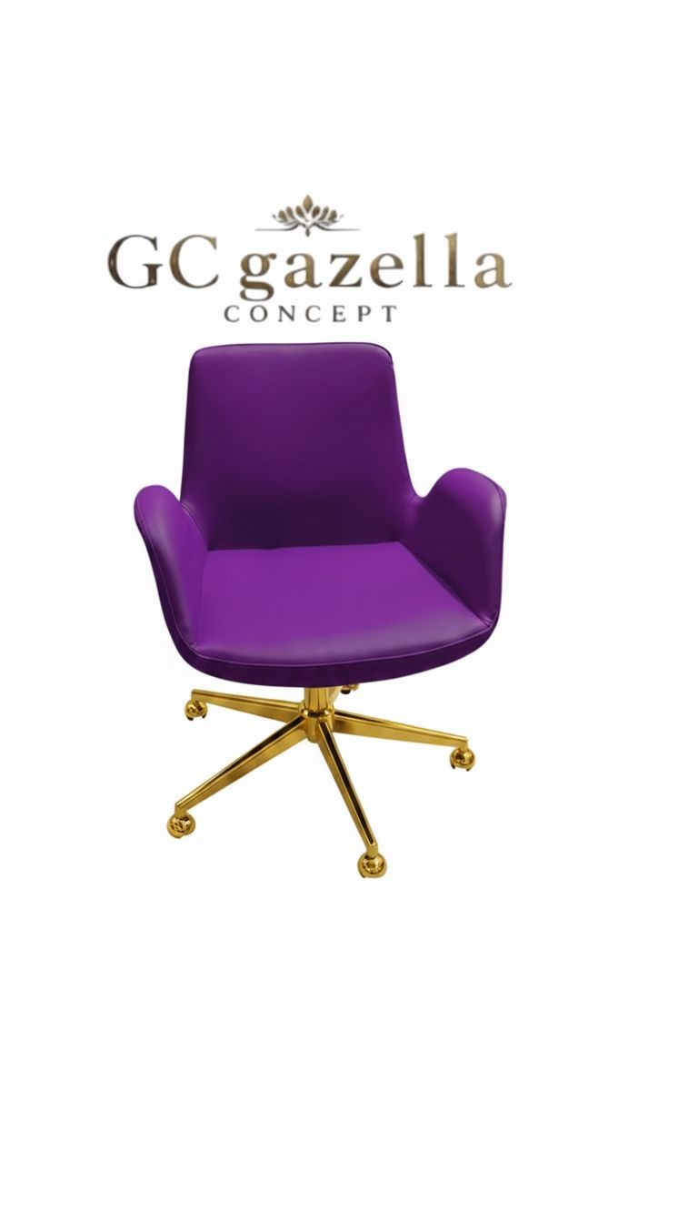 Ofis Çalışma Koltuğu - sarı yıldız ayak mor gazellaconcept