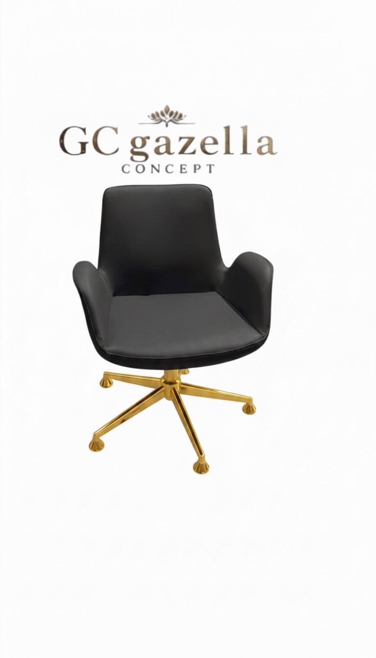 Ofis Çalışma Koltuğu - sarı yıldız ayak siyah gazellaconcept