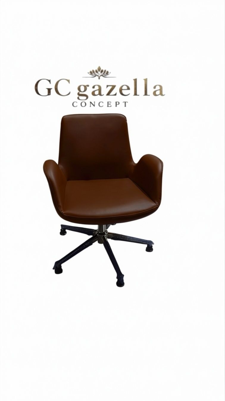 Ofis Çalışma Koltuğu - siyah yıldız ayak kahverengi gazellaconcept
