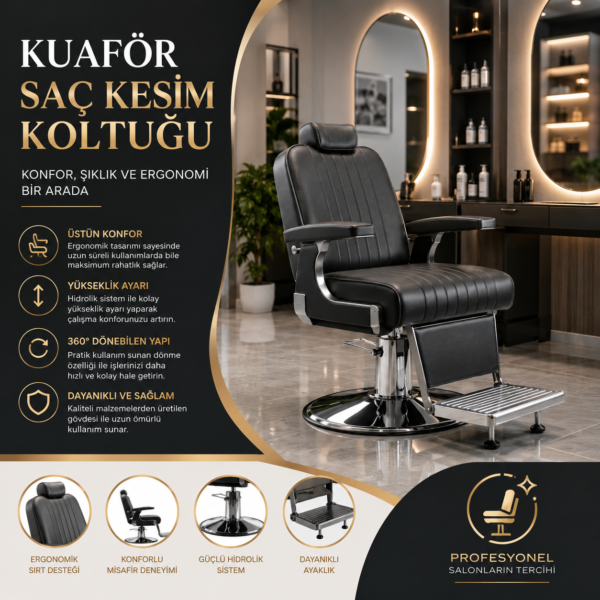 Kuaför saç kesim koltuğu