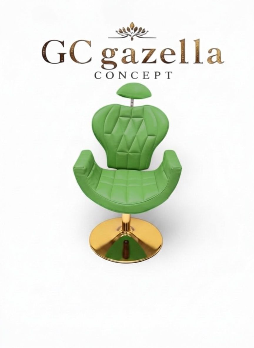 Makyaj Koltuğu - Yeşil Tepsi ayak sarı gazella concept