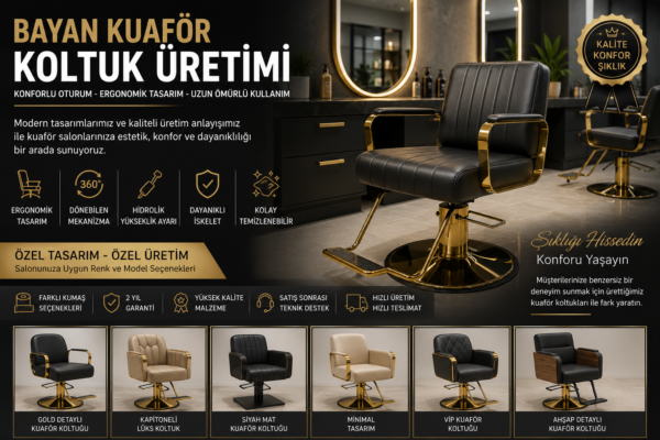 Bayan kuaför koltuk üretimi