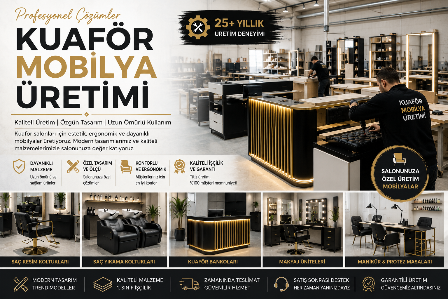 Kuaför mobilya üretimi hizmetleri