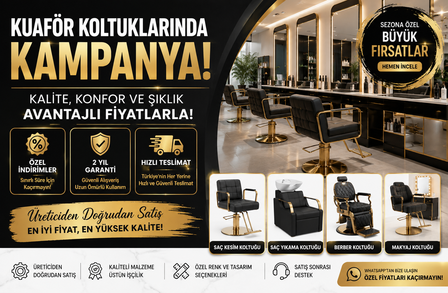 Kuaför Koltuklarında Kampanya