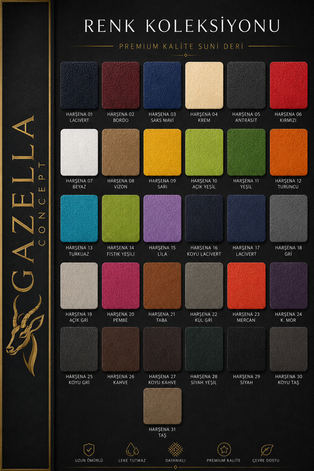 gazella concept Renk paleti 2026