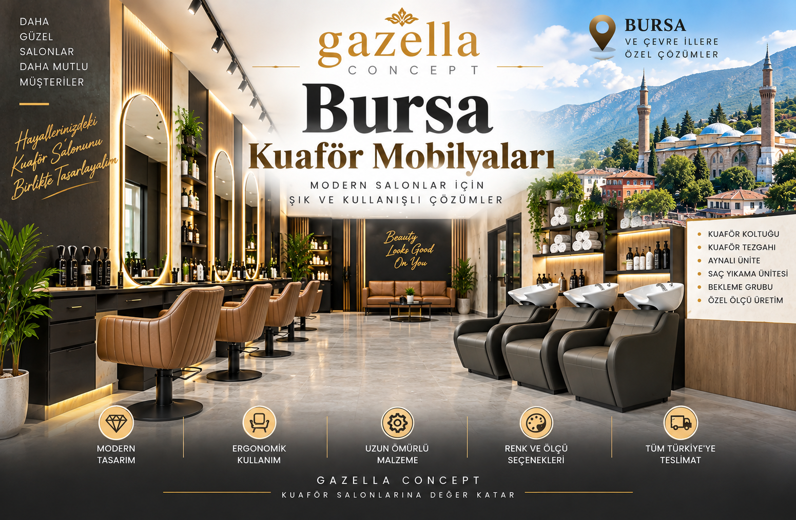 Bursa Kuaför Mobilyaları