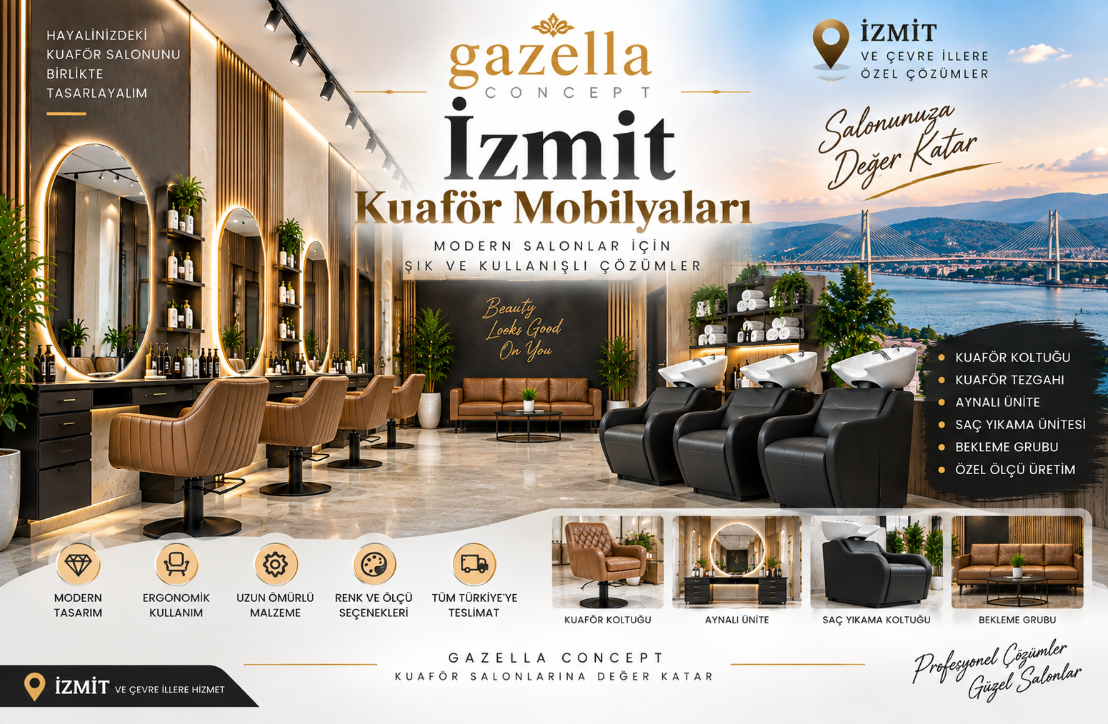 İzmit kuaför mobilyaları