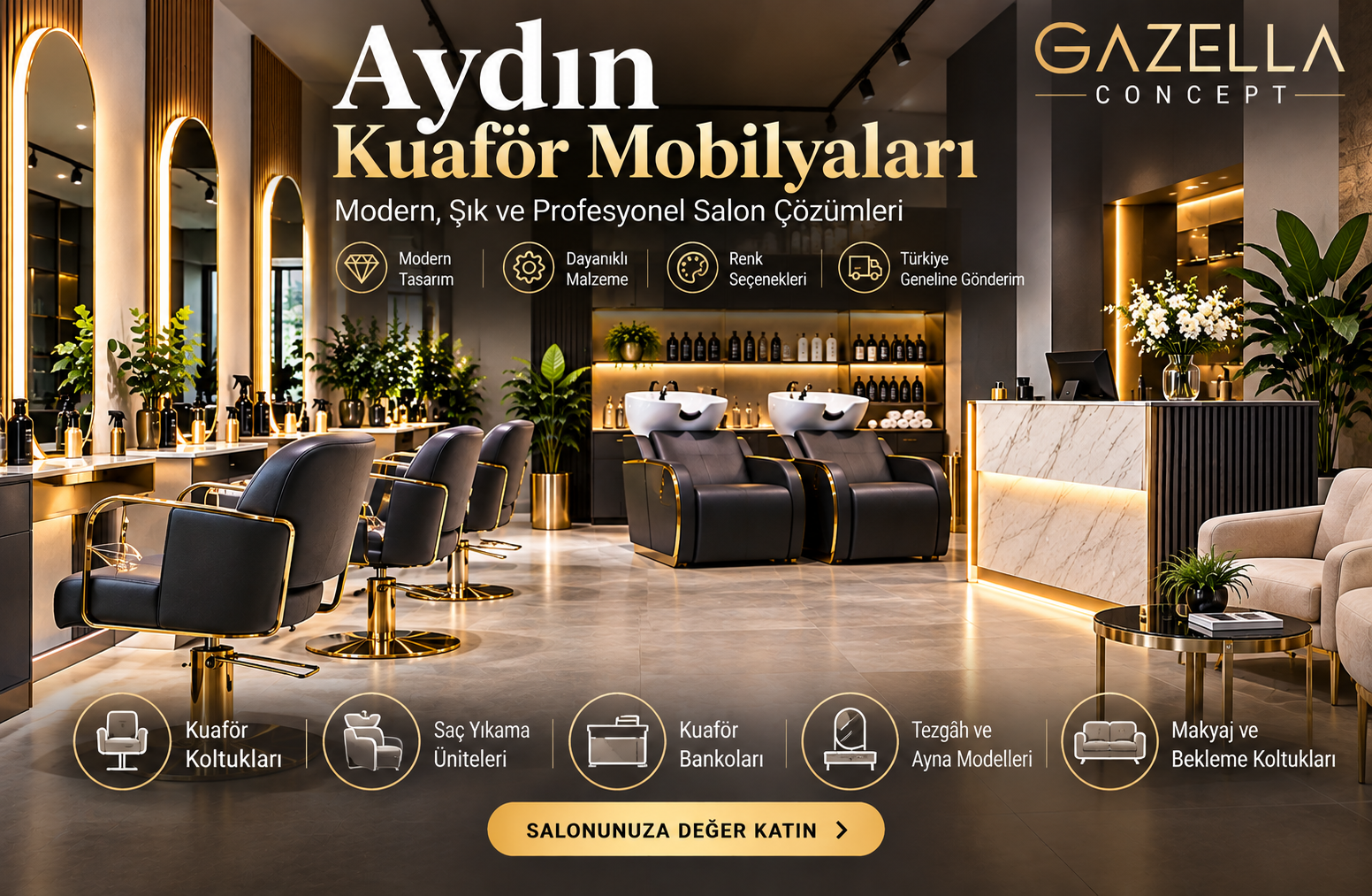 Aydın kuaför mobilyaları