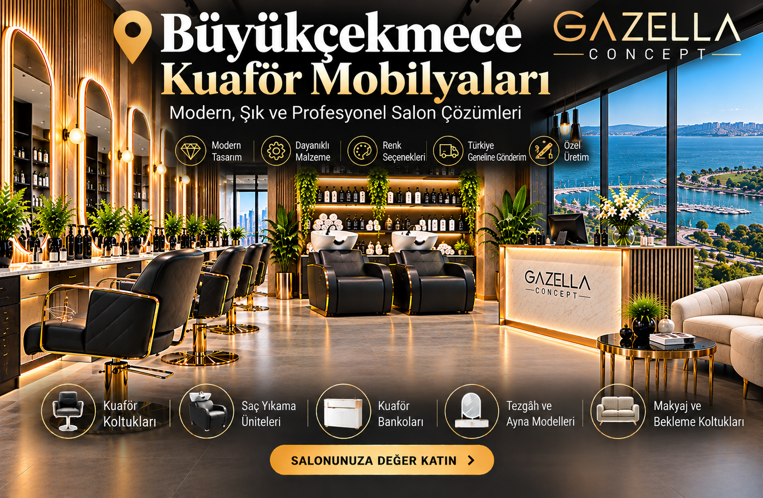 Büyükçekmece kuaför mobilyaları